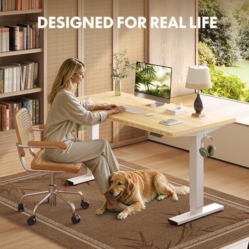 FLEXISPOT 48" x 24" Solid Bamboo Standing Desk - Image 3