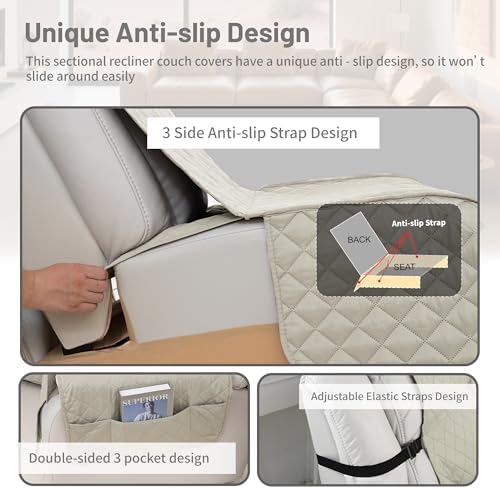 Waterproof Sectional Reclining Couch Covers L Shaped Recliner Sectional Sofa - Image 5