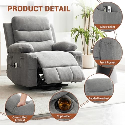 Garvee Oversized Power Lift Recliner Chair - Image 4