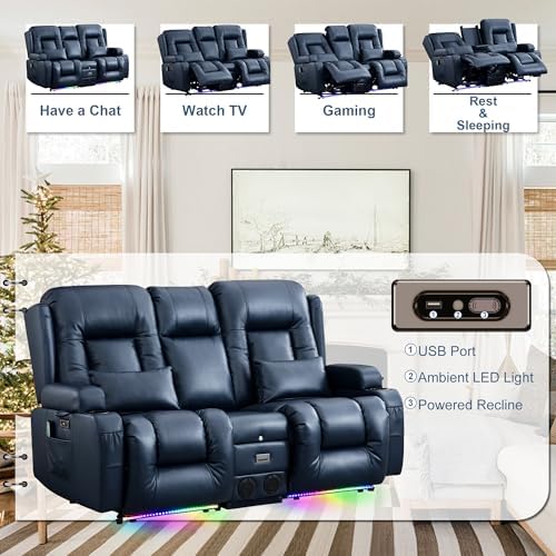 TUNYI Power Loveseat Recliner Sofa - Image 3