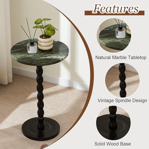 Small Marble Side Table, Round End Table - Image 5