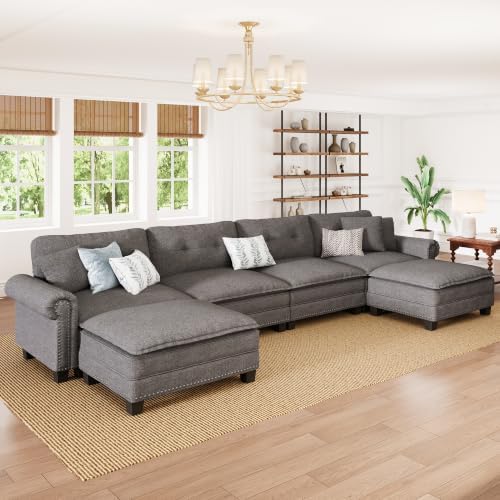 PHI VILLA 150" Oversized Modular Sectional Couch U Shaped by PHIVILLA