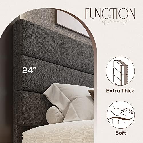 WEEWAY King Size Fabric Bed Frame - Image 5