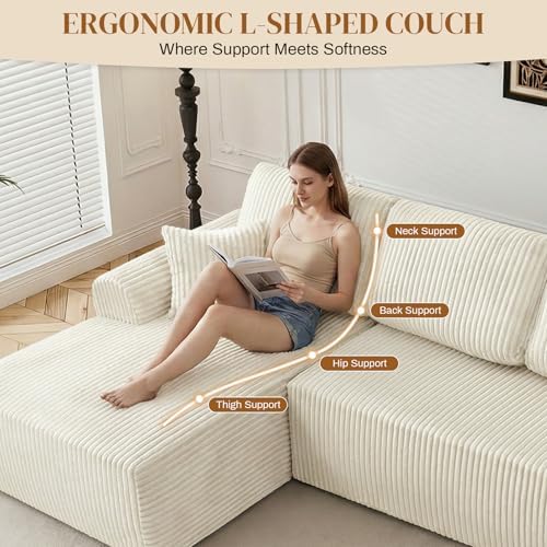 110" Boneless Cloud Sectional Couches - Image 5