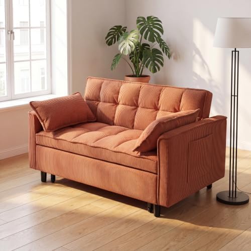 Sleeper Sofa Bed with Adjustable Backrest & Side Pockets - Image 7