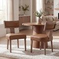 VESCASA Mid Century Modern Dining Chairs Set of 2, Upholstered Leather Dining by VESCASA