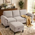 80" L Shaped Couch with Storage, Small Sectional Couches by Portaforta