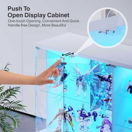 Lvifur High Gloss Glass Display Cabinet - Image 4