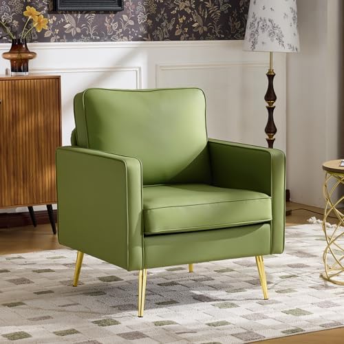 VINGLI Faux Leather Accent Chair by VINGLI