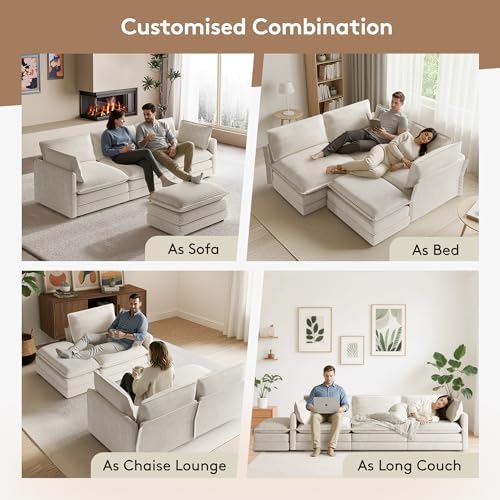ROWHY 104'' Modular Sectional Cloud Couch - Image 4