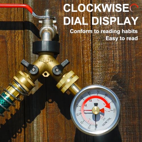 SENCTRL 0-100 Psi Lead-Free Water Pressure Gauge Test - Image 6