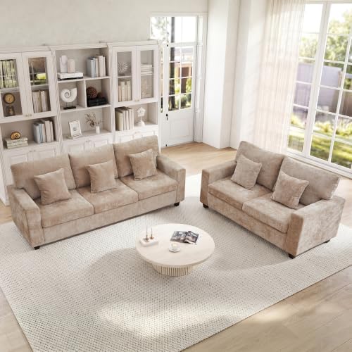 2 Piece Sofa Set for Living Room, 3 Seater and Loveseat Sofa Set by MAHYIZYI-SimpleFashionable