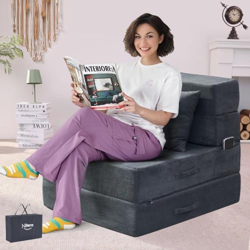 Folding Sofa Bed, Convertible Sleeper Chair Bed, Floor Sofa by HILERO