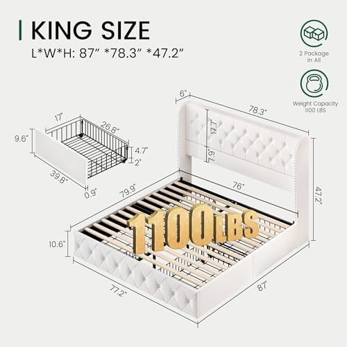 LARMACE King Size Bed Frame - Image 2