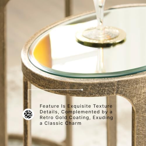 Signature Design by Ashley Irmaleigh Mirrored Nesting Accent Table Set of 2 - Image 4