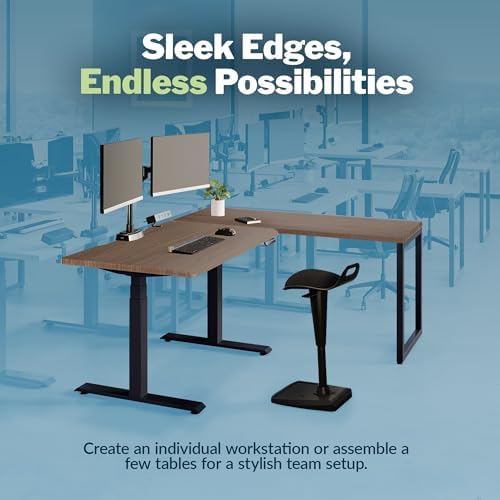 Vari Table for Home Office – 60x24 – Walnut/Black - Image 4