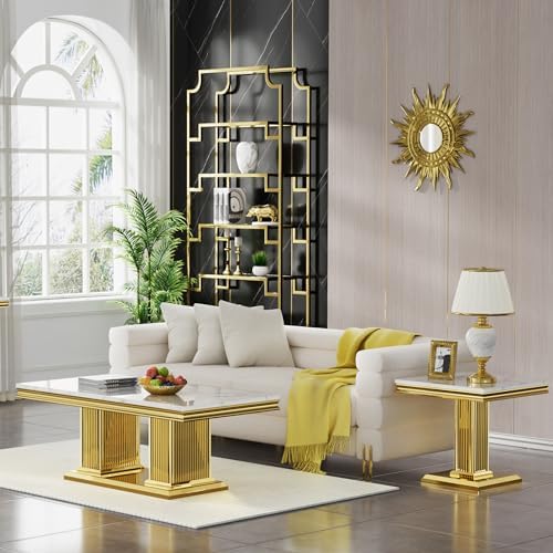47inch Faux Marble Coffee Table - Image 4