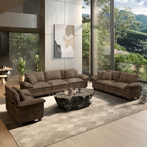 HERA'S HOUSE 3 Pieces Modular Sectional Couch Set by HERASHOUSE