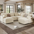 WorthFurni 109.1'' Modular Sectional Sofa, L Shaped Oversized Extra Deep Couches by WorthFurni