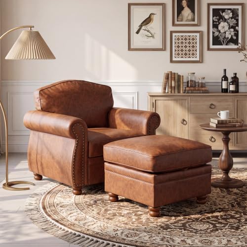 Traditional Faux Leather Chair by LANDASSYHOME
