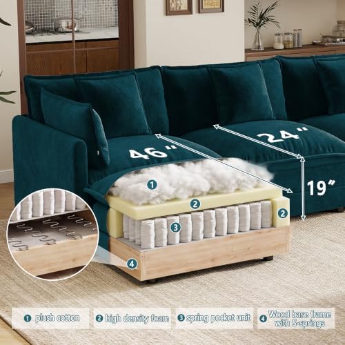 Tmsan 70.8" Loveseat Sofa 2 Seater Cloud Sectional Couch, Small Love Seat - Image 6