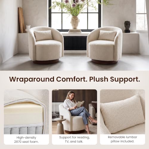 COLAMY Swivel Accent Chair for Living Room, Swivel Barrel Chair - Image 5