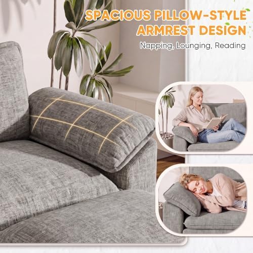 Homall 232" Oversized U Shaped Cloud Couch, Modular Sectional Sofa - Image 5