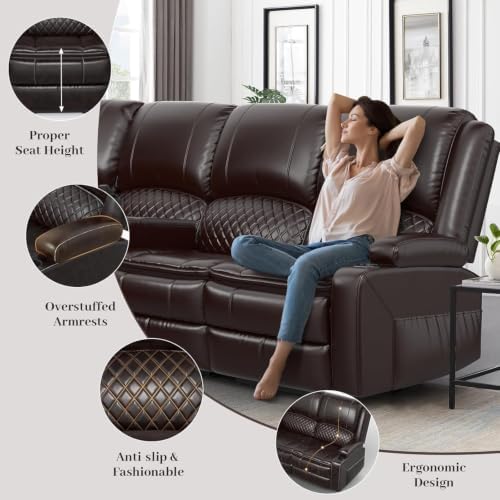 Upgraded 4 Seater Reclining Sofa Set, Modern Living Room Couch - Image 6