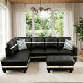 Faux Leather Sectional Couches for Living Room by Topcomfy