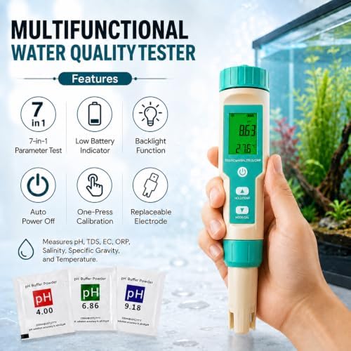7 in 1 Water Quality Tester Pen-Type TDS ORP Meter PH Tester - Image 3