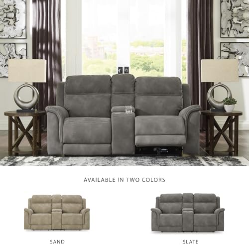 Signature Design by Ashley Power Reclining Loveseat Sofa - Image 6