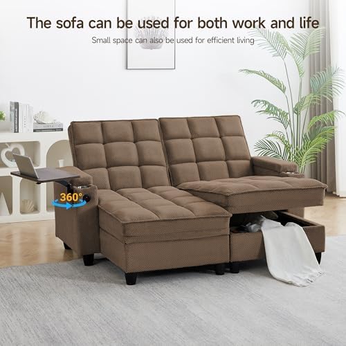 70.9" Chaise Lounge Chair Indoor, Oversized Boucle Upholstered Sofa Bed - Image 4