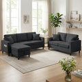 ijuicy 2PCS Sectional Sofa Set, Modern Linen 5 Seater Couch by ijuicy