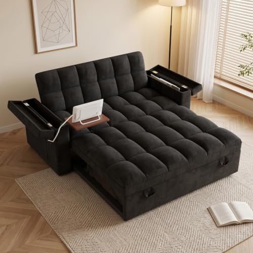 65'' Sleeper Sofa, 3-in-1 Convertible Sofa Bed - Image 2