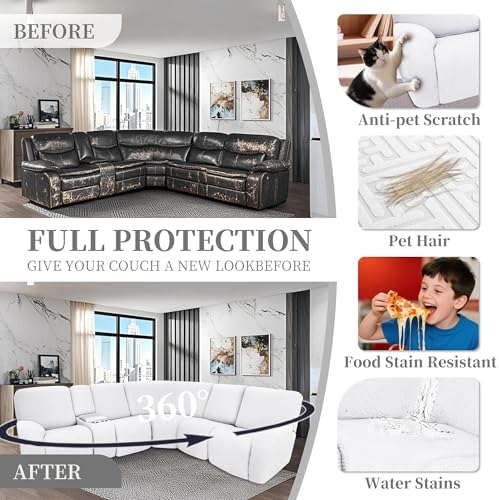 100% Waterproof Sectional Recliner Couch Covers - Image 6