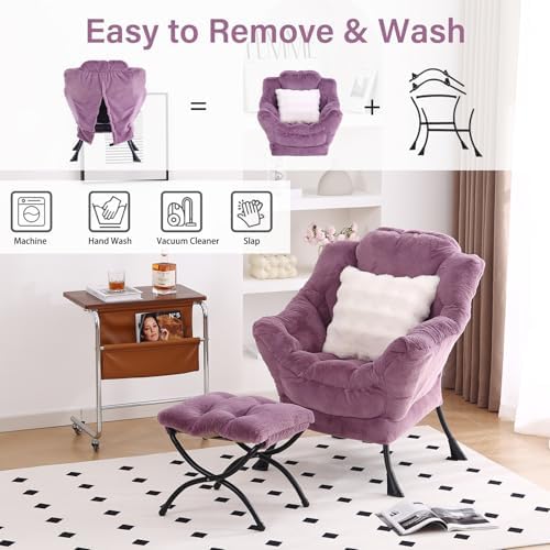 Lazy Chair with Ottoman, Comfy Reading Chair - Image 5