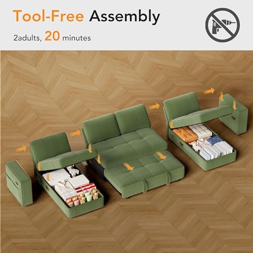 Vipbear Sectional Sleeper Couch - Image 4