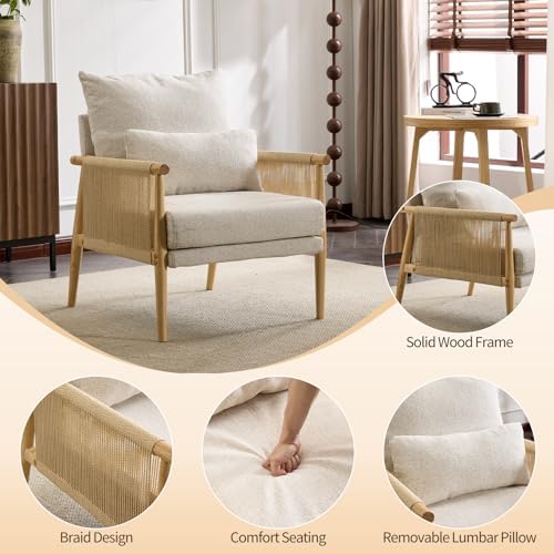Karl home Cozy Chenille Accent Chair - Image 4