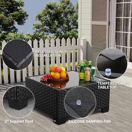 Rattaner Outdoor Furniture Set 3 Pieces Wicker Patio Furniture Outdoor - Image 7