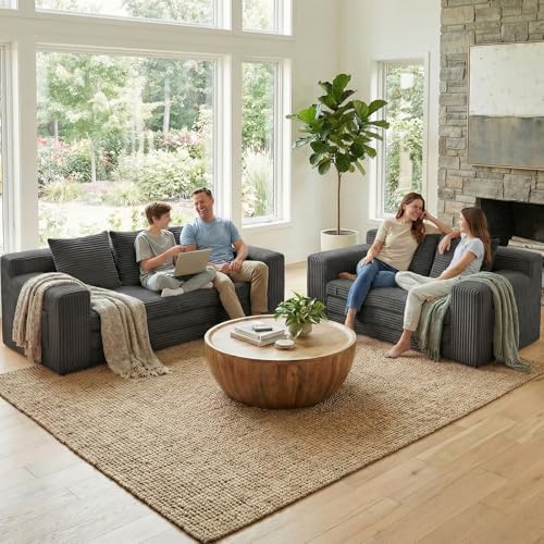 Boneless Couch, Boneless Loveseat Sleeper Sofa Bed – 3-in-1 Convertible Couch - Image 2