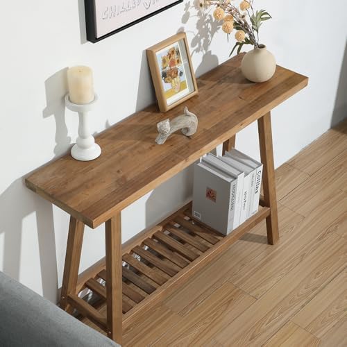 HOKYHOKY Reclaimed Solid Wood Console Table, 43.3" Farmhouse Entryway Table - Image 4