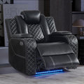 CANMOV Faux Leather Power Home Theater Seating, Movie Single Reclining Sofa by CANMOV
