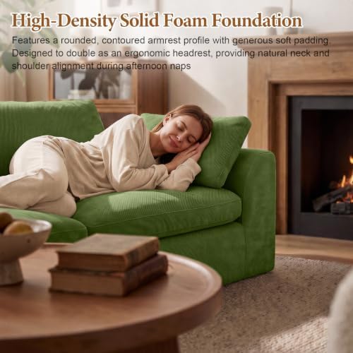 Cloud Boneless Loveseat Sofa, Modern Chenille Cloud Couch, Convertible Deep - Image 6