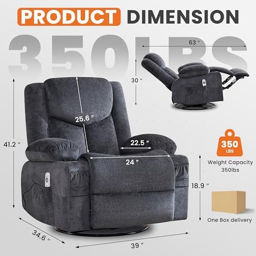 BOSMILLER Swivel Recliner Chair - Image 2