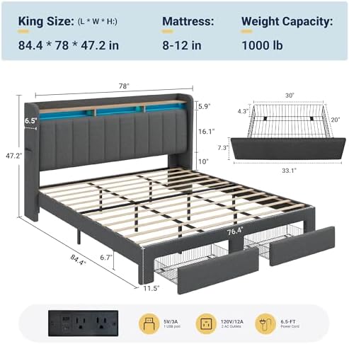 Allewie King Size Bed Frame - Image 2