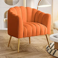 Dewhut Oversized Pumpkin Couch Accent Chair, Modern Comfy Velvet Upholstered by FocusOnQualityFurniture