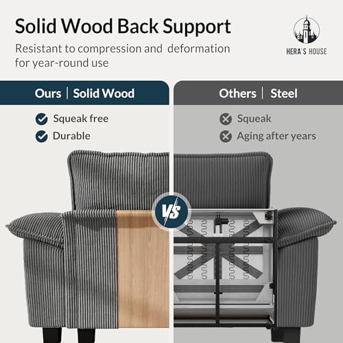 HERA'S HOUSE 2 Pieces Modular Loveseat Couch & 3-Seat Sectional Sofa Set - Image 6