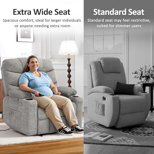 MCombo Power Lift Recliner Elderly, Fabric R7289 - Image 4