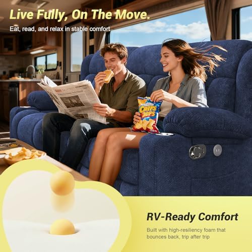 RV Loveseat Recliner Sofa, 3 Seater Reclining Sofa - Image 5