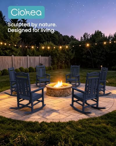 Ciokea Oversized Outdoor Rocking Chairs Set of 8, 380lbs Heavy-Duty Large Patio - Image 3